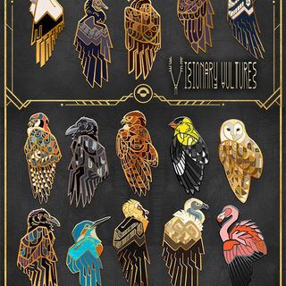 Preorder Visionary Vultures Enamel Pin Collection on BackerKit Wildlife Rehabilitation, World Birds, Enamel Pin Collection, Vulture Culture, Kickstarter Campaign, Bird Pins, Cool Pins, Barn Owl, Pin Collection