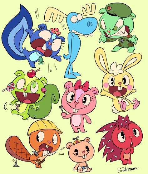 Htf Fanart, Happy Tree Friends Flippy, Free Friends, Happy Tree, Friends Characters, Happy Friends, Friend Anime, Three Friends, Happy Tree Friends