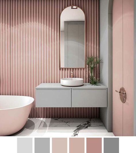 Green And Pink Bathroom, Small Bathroom Plans, Grey Bathroom Interior, Cabin Renovation, Simple Bathroom Decor, Kitchen Layout Plans, Bathroom Plans, Small Bathroom Makeover, Big Bathrooms