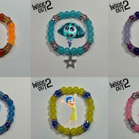 Inside Out Clay Bead Bracelet, Inside Out 2 Bracelet, Inside Out Bracelets, Girly Bracelets, Inspired Bracelets, Cruise Ideas, Inside Out Characters, Disney Bracelet, Disney Inside Out