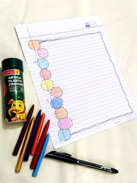 Border designs Broader Design For Project School, File Decorations Ideas, Notebook Border Design Ideas, Notebook Border Design, Hindi Assignment, Border Design Ideas, Ideas Easy Drawing, Best Notebook, Designs For Projects