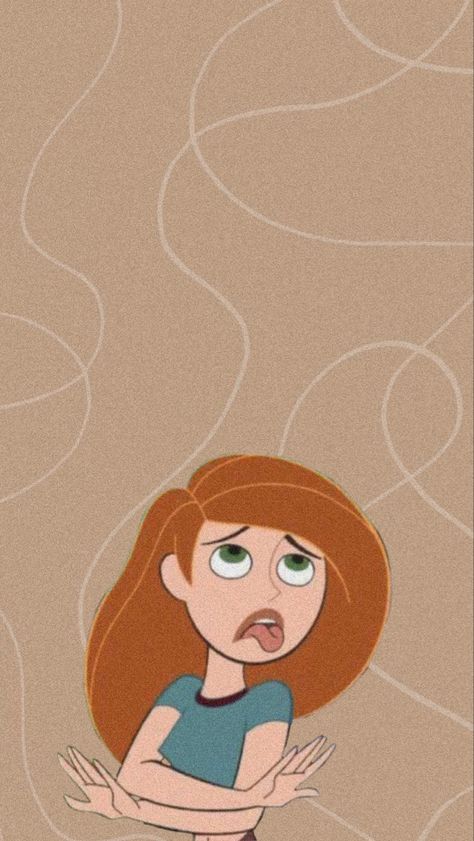 Kim Possible Background Aesthetic, Kim Possible Painting Ideas, Kim Possible Wallpaper Iphone Disney, 90s Notebook, Quirky Wallpaper, Trippy Iphone Wallpaper, Lock Screen Wallpaper Iphone, Disney Artwork, Kim Possible