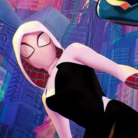 Spiderverse Pfp Gwen, Gwen Stacy Pfps, Gwen Stacy Pfp, Spiderman Gwen Stacy, Gwen Spiderman, Into The Spiderverse, Into The Spider Verse, Ghost Spider, Across The Spider Verse