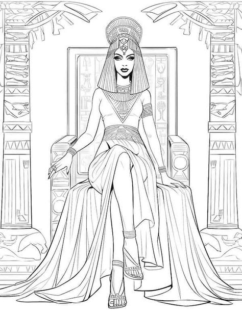 Barbie Coloring Pages For Kids, Printable Barbie, Egyptian Warrior, Egyptian Drawings, Detailed Mandala, Our Mindful Life, Witch Coloring Pages, Barbie Coloring, Barbie Coloring Pages