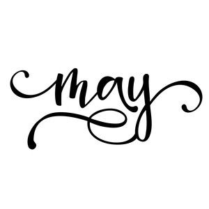 Silhouette Design Store - Search Designs : Month May In Calligraphy, May Calligraphy, May Month, Tipografi 3d, Calendar Journal, May Designs, Creative Lettering, Design Seeds, Months Of The Year