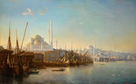 Ottoman Empire Art, Egyptian Era, Golden Horn, Hagia Sophia, European History, Ottoman Empire, Medieval Art, Online Images, North Africa