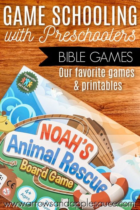 We're game schooling our way through the summer! Check out our favorite Bible games, printables, and activities for preschoolers. #gameschooling #kidsbiblegame #bibleboardgame #homeschoolgames #homeschoolpreschool #kidsbibleactivities #noahsark #homeschoolprintables Game Schooling, Faith Lessons, Wild Theme, Homeschool Games, Preschool Board Games, Play Stations, Christian Preschool, Preschool Language, Bible Activities For Kids