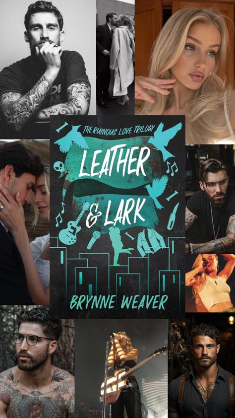 3 1/2⭐️ Leather and Lark by Brynne Weaver book aesthetic. Lark Montague and Lachlan Kane. #darkromance #theruinouslovetrilogy Sadie Kincaid, Max Monroe, Currently Reading, Profile Page, By Max, Next Door, Book Aesthetic, Collage, Leather