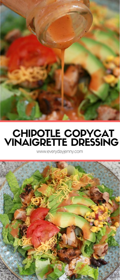 Chipotle Vinaigrette Dressing, Honey Vinaigrette Dressing, Chipotle Honey Vinaigrette, Chipotle Vinaigrette, Honey Vinaigrette, Chipotle Dressing, Vinaigrette Dressing Recipe, Lime Rice, Cilantro Lime Rice