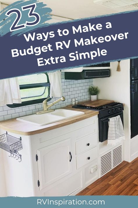 Are you wanting to make some updates to your RV without spending a lot of money? There are tons of budget RV makeover options. Here are 23 ideas that will make your remodel extra simple and low-cost! #rvrenovation #rvremodel Rv Exterior Remodel, Command Shelves, Rv Newbies, Rv Updates, Rv Models, Rv Upgrades, Camper Maintenance, Rv Inspiration, Camper Trailer Remodel