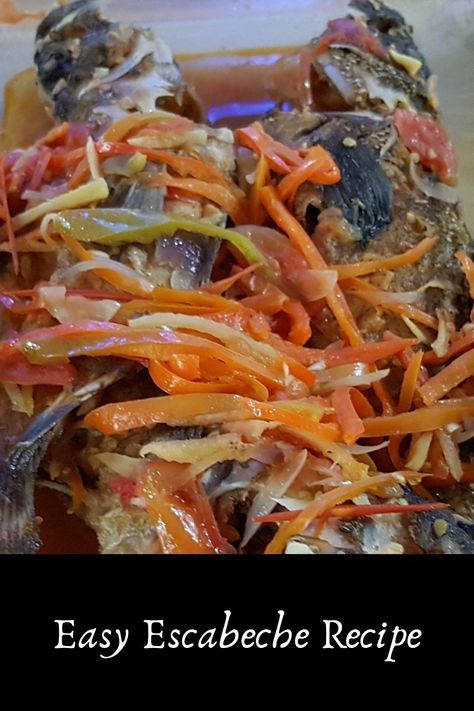 Fish Escabeche Filipino, Escabeche Recipe Filipino, Fish Escabeche, Escabeche Recipe, Seafood Lunch, Sweet And Sour Sauces, Easy Fish Recipes, How To Cook Fish, Filipino Dishes