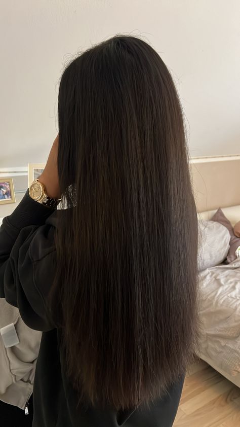 #blackhairmagic Dark Brown Hair Straight, Dark Hair Straight, Dry Straight Hair, Straight Dark Brown Hair, Dark Straight Hair, Dark Brown Straight Hair, Brown Hair Straight, Black Straight Hair, Brown Straight Hair