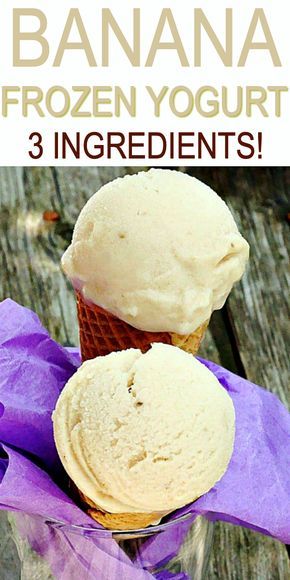 BANANA FROZEN YOGURT - 3 INGREDIENTS! Super easy, healthy frozen yogurt made with just 3 ingredients; bananas, plain yogurt, and honey. Frozen Greek Yogurt Recipe Healthy, Ice Cream Made With Yogurt, Frozen Yogurt Snacks, Easy Frozen Yogurt Recipe, Desserts With Plain Yogurt, What To Do With Frozen Bananas, Homemade Frozen Greek Yogurt, Banana Yogurt Ice Cream Recipe, Banana Frozen Yogurt Recipe