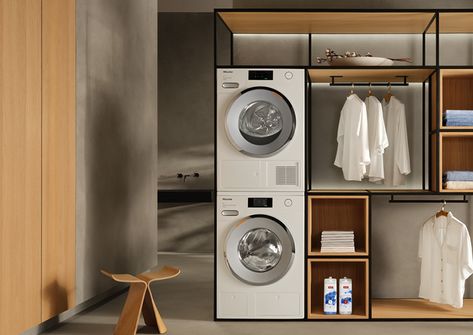 Miele Washing Machine, Miele Laundry, House Vibes, Newport Brass, Experience Center, Laundry Appliances, Heat Exchanger, Laundry Room Makeover, Laundry Care