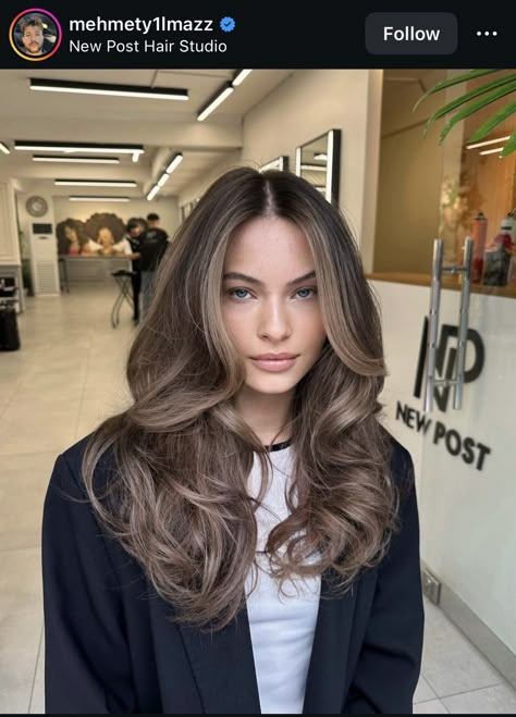 Milk Brown Highlights, Milky Brunette Hair, Best Hair Colours For Pale Skin, Ash Brown Hair Balayage Brunettes, Latte Burnett Hair, Matt Brown Hair, Mocha Latte Hair Color, Taupe Brown Hair, Latte Brown Hair Color