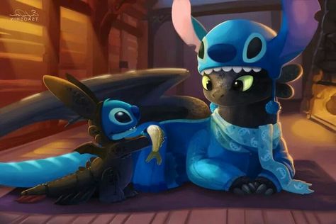 Stitch and Toothless! Toothless And Stitch, Helloween Wallpaper, Lilo And Stitch Quotes, Lilo And Stitch Drawings, Rhinestone Crafts, Stitch Drawing, Cute Stitch, Cute Disney Wallpaper, Disney Stitch