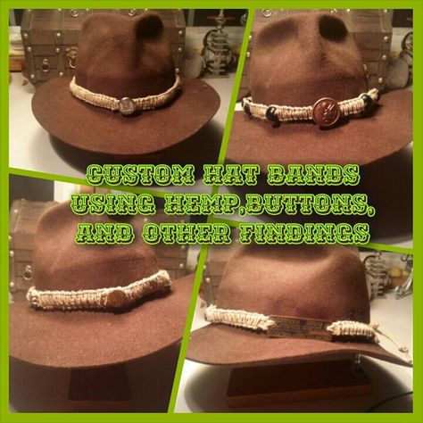 Diy Hat Band, Hat Bands Diy, Cord Projects, Make Your Own Hat, Bulky Yarn Crochet, Paracord Weaves, Hemp Hat, Paracord Ideas, Hat Bands