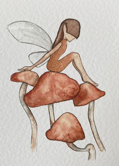 "Magical fairy and toadstool print. The original watercolour painting was completed by myself. Available in sizes 5\"x7\" 8\"x10\" or A4 on premium quality textured 300gsm card so easily fit in to frames of your own personal choice. (Frames in the photos are not included)" Watercolour Fairy, Blm Art, Fairy Prints, Fairy Sketch, Fairy Garden Art, Forest Fairies, Enchanted Woodland, Fairy Nursery, Magical Woodland