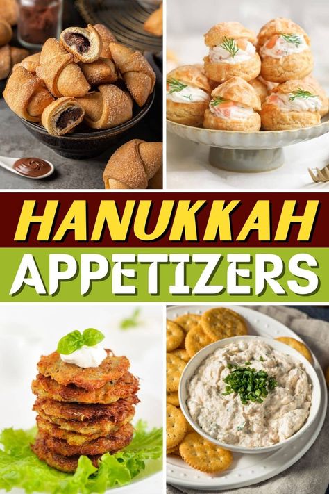 Jewish Appetizers, Easy Hanukkah Recipes, Hanukah Menu, Potato Knishes, Hanukah Appetizers, Hannukah Recipes, Hanukkah Dinner, Super Bowl Snacks, Jewish Holiday Recipes