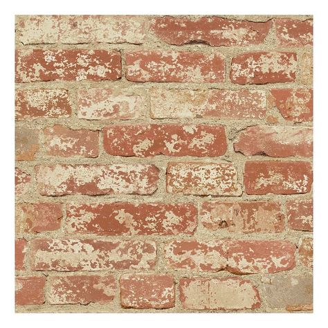 Painted brick backsplash