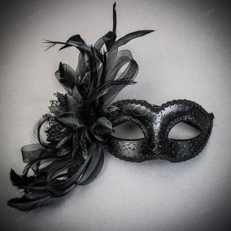 The Venetian Black Side Mesh Flower Gold Glitter Women Eyes Masquerade Mask Is An Elegant And Mysterious Accessory Perfect For Masquerade Balls And Themed Parties. Featuring A Black Base And Glitter And A Dramatic Side Mesh Flower, It Offers A Unique Blend Of Traditional And Modern Styles. Designed For Women, It Provides A Comfortable Fit With An Adjustable Ribbon Tie, Adding Glamour And Sophistication To Any Outfit. Made From Glitter And Mesh Flowers This Mask Fits Most Women Comes With Ribbons Black Tie Masquerade, Masquerade Mask Diy, Black Mask Aesthetic, Women Eyes, Black Masquerade, Mesh Flowers, Black Masquerade Mask, Party Face Masks, Mask Aesthetic