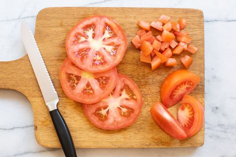 How To Store Tomatoes, Cooking Fresh Green Beans, Vegan Green Bean Casserole, Bulgogi Beef, Canning Tomatoes, Fresh Green Beans, Toasted Walnuts, Sliced Tomato, Chopped Tomatoes