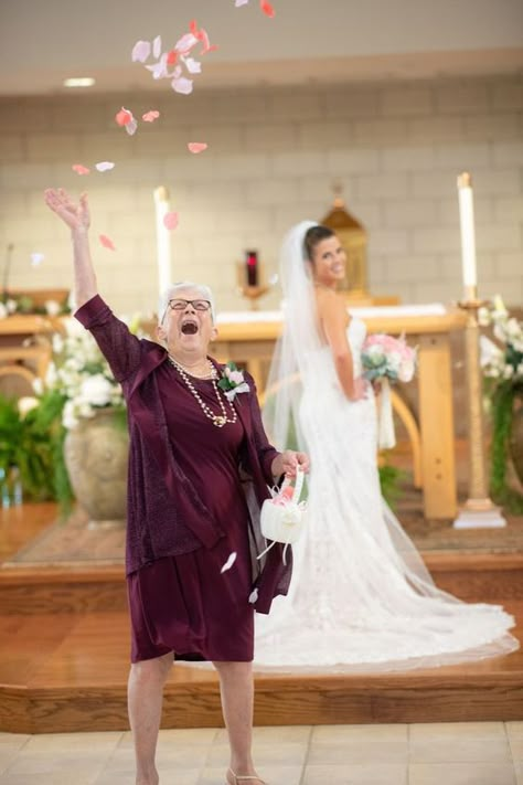 Grandma Flower Girl, Flower Grandma, Grandparents Wedding, Make Her Feel Special, Wedding Roles, Wedding Organizer, Pure Happiness, Never Too Old, Wedding Flower Girl