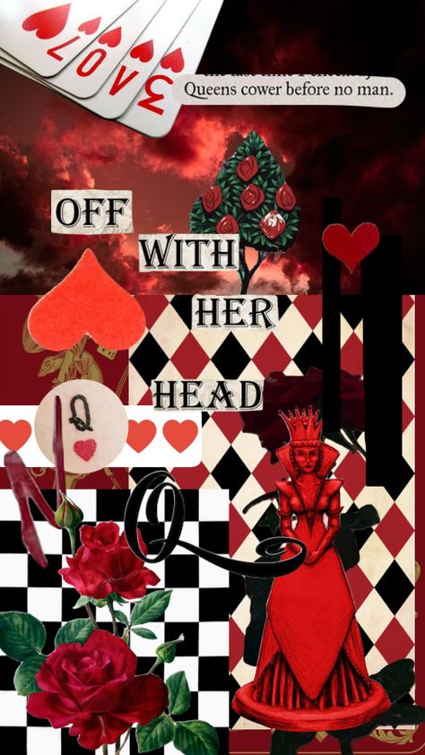 Alice And The Queen Of Hearts, Red Queen Aesthetic Alice In Wonderland, Queen Of Hearts Aesthetic Wallpaper, Queen Of Hearts Background, Alice In Wonderland Queen Of Hearts, Queen Of Hearts Wallpaper, Queen Of Hearts Aesthetic, Rouge Aesthetic, Alice In Wonderland Background