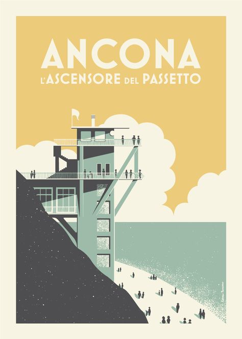 Ancona Italy, Italy Poster, Old Advertisements, Artist Biography, Vintage Italy, Visit Website, Ancient Ruins, Florida Keys, Illustration Artists