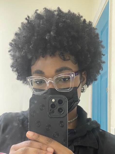 Awkward Length Natural Hair, Small 4c Afro, Natural Fro Styles Black Women, Small Afro Hairstyles Natural, 4c Natural Hair Dyed Brown Short, Tiny Afro, Short Afro Aesthetic, Big Chop 3b/3c Hair, Afro Puff Hairstyles