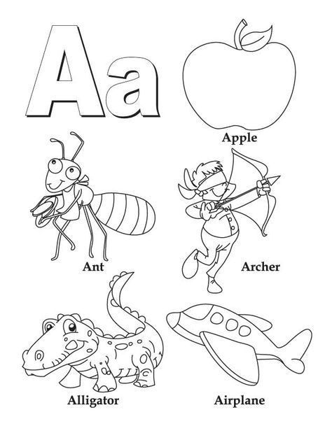 My A to Z Coloring Book Letter A coloring page Letter A Coloring Pages, Coloring Letters, Abc Coloring Pages, B Words, Abc Coloring, Book Letters, Alphabet Coloring Pages, Alphabet Coloring, Alphabet Preschool