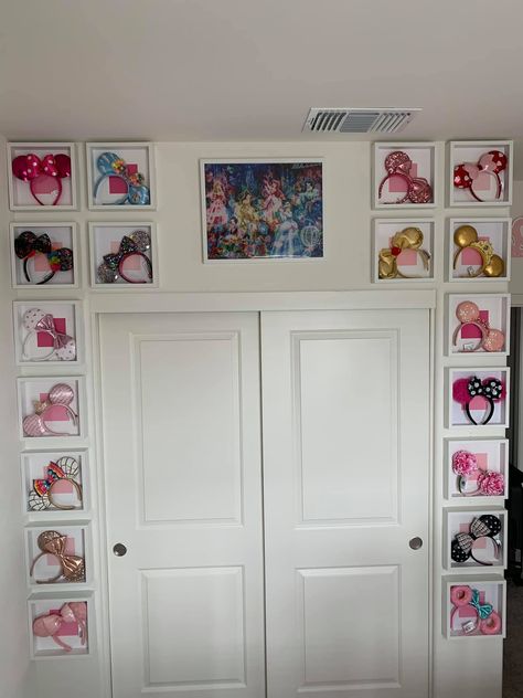 Loungefly Wall Display, Disney Ears Display Wall, Collection Organization, Backpack Wall, Loungefly Bag, Bag Display, Minnie Mouse Ears, Disney Ears, Wall Organization