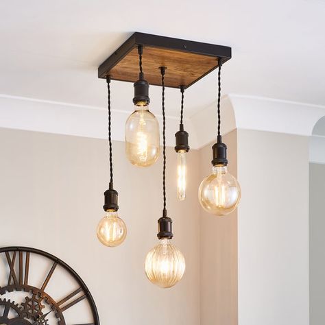 Fulton 5 Light Flush Ceiling Fitting Cozy Ceiling Lights, Hallway Lights Ceiling, Dunelm Lighting, Bathroom Lighting Ideas Ceiling, Downstairs Kitchen, Country Kitchen Lighting, Black Hallway, Landing Ideas, Celing Light