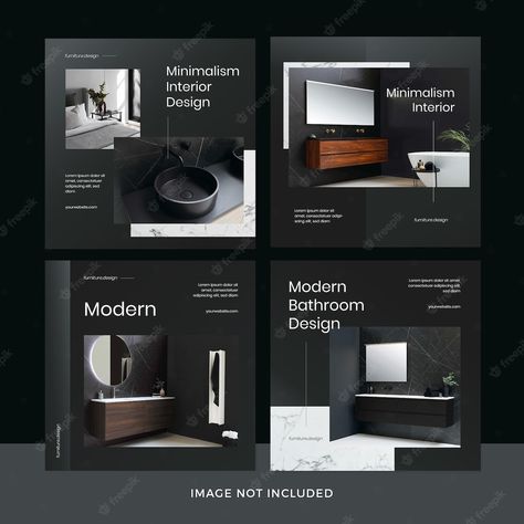 Premium PSD | Modern furniture social media post template collection premium psd Loft Style House, Furniture Social Media, Layout Web, Interior Design Instagram, Tropical Interior Design, Instagram Design Layout, Social Media Branding Design, Minimal Furniture, Desain Editorial