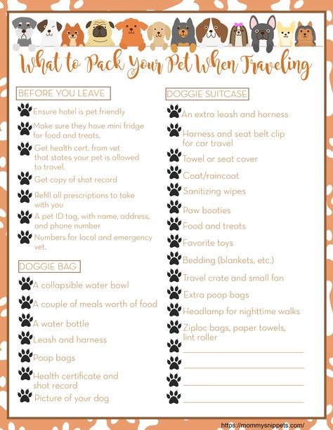 Pet Packing List for a Road Trip- MommySnippets.com Dog Packing List, Road Trip With Dog, Dog Essentials, Grammar School, Dog Info, Vacation Packing, Dog Care Tips, Pet Hacks, Dog Travel