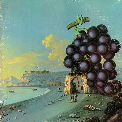 This is the cover of Moby Grape's second album, "Wow!"  This is also proof that gigantic grapes came to Earth during the Renaissance and landed on a beach in Italy.  Fortunately, the grape descent has been memorialized in this beautiful painting.  Moby Grape was my favorite San Francisco band and Wow! was their wildest and most experimental  album.  In “Funky Tunk,” the woman character sings in helium, while her potential suitors sing without helium.  The last song on side 1 featured Arthur Godf Moby Grape, Grape Jam, Cool Album Covers, Lp Cover, Great Albums, Music Album Covers, Album Cover Design, Best Albums, Cd Cover