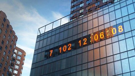 artists turn famed new york city timepiece into a countdown clock to climate disaster Yorkshire Sculpture Park, Square Clocks, Science Park, Countdown Clock, Public Artwork, Climate Action, Union Square, Sculpture Park, Labyrinth