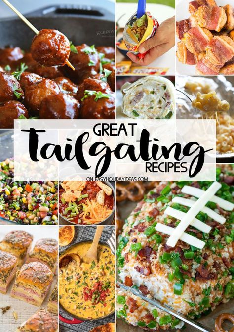 Great Tailgating Recipes you have to make for your next football party. These awesome appetizer ideas are sure to make your game day delicious! YUM! Easy Tailgate Food, Football Tailgate Food, Healthy Superbowl Snacks, Football Snacks, Football Party Food, Appetizer Ideas, Tailgating Recipes, Salad Pasta, Superbowl Snacks