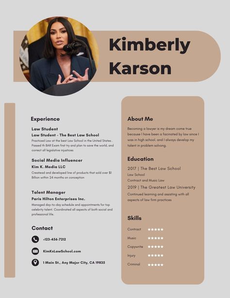 resume template for lawyers Teen Resume, Job Cv, Resume Design Professional, Minimalist Resume, Resume Builder, Professional Resume Template, Cv Resume, My Dream Came True, Law Student