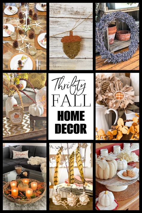 Acorn Garland Diy, Fall Coffee Table Decor, Rustic Coastal Decor, Acorn Garland, Diy Place Cards, Coastal Fall, Fall Coffee Table, Fall Decorating Ideas, Cottage Style Kitchen