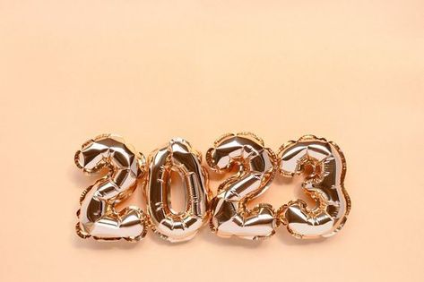 New Years Aesthetic 2023, 2023 Facebook Cover Photo, 2024 Balloons, 2023 Balloons, Boho Graphics, 2023 Background, 2023 Icon, 2023 Manifestation, Golden Balloons