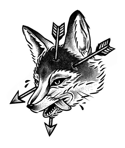 Traditional Fox Head Tattoo, Fox Hunting Art, Fox Flash Tattoo, Blackwork Fox Tattoo, Dark Fox Tattoo, Fox Head Tattoo, Traditional Fox Tattoo, Small Fox Tattoo, Voodoo Tattoo