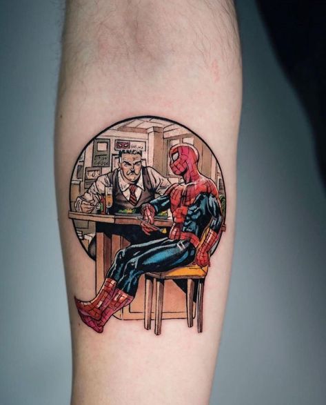 Miles Tattoo, Miles Morales Tattoo, Spider Man Tattoos, Manga Tattoo Ideas, Spiderman Tattoos, Marvel Tattoo Sleeve, Red Tattoo Designs, Pikachu Pixel, Iconic Tattoos