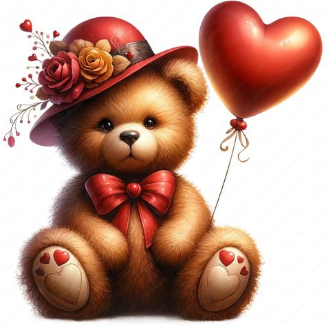 Romantic Teddy Bear, Valentine Teddy Bear, Forever Friends Bear, Teddy Bear Clipart, Teddy Bears Valentines, Love Theme, Teddy Bear Design, Teddy Bear Pictures, Bear Clipart