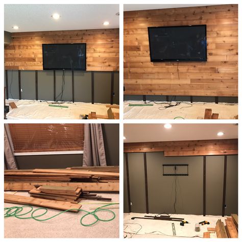 Cedar Plank Accent Wall, Cedar Feature Wall, Cedar Walls Interior Living Room, Cedar Shiplap Wall, Cedar Walls Interior, Cedar Plank Wall, Pine Accent Wall, Cedar Accent Wall, Cedar Room