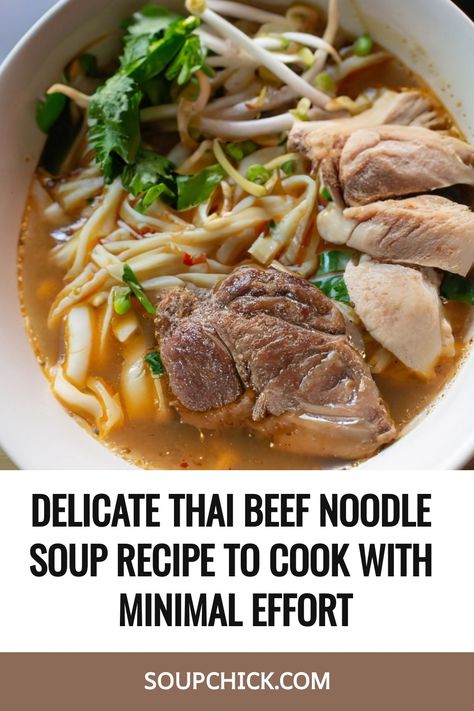 Thai Beef Noodle Soup Recipe Chinese Beef Noodle Soup Recipes, Thai Beef Noodle Soup, Pho Noodle Soup Recipe Beef, Chinese Spicy Beef Noodle Soup, Taiwanese Beef Noodle Soup, Thai Beef, Asian Beef, Beef Soup Recipes, Beef Noodle Soup