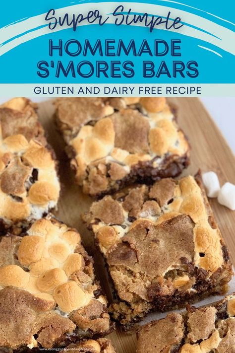 Gluten And Dairy Free Bars, Deserts Recipes Nut Free, Allergen Friendly Desserts, Dairy Free Picnic Food Ideas, Gf Bars, Diary Free Gluten Free Dessert, Gluten Free Smores Bars, Gluten Free Picnic Desserts, But Free Desserts