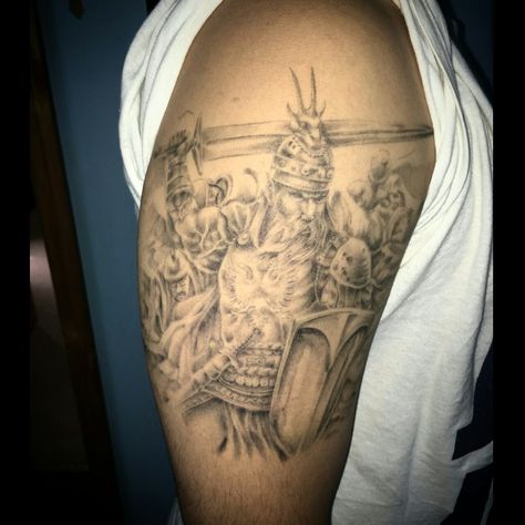 Healed Skanderbeg tattoo from first session Skanderbeg Tattoo, Skull Tattoo, Tattoos