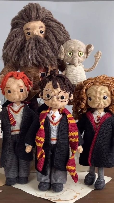 Knit Harry Potter, Amigurumi Harry Potter, Harry Potter Dolls, Crochet Valentine Patterns, Harry Potter Crochet, Crochet Ornament Patterns, Valentines Crochet, Crochet Animals Free Patterns, Crochet Design Pattern