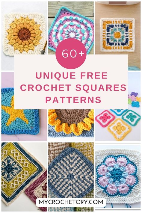 Square Motif Crochet Pattern, Free Crochet Square, Making Blankets, Granny Square Pattern Free, Chunky Crochet Blanket Pattern, Crochet Granny Square Tutorial, Crochet Ripple Blanket, Cushion Cover Pattern, Granny Square Crochet Patterns Free